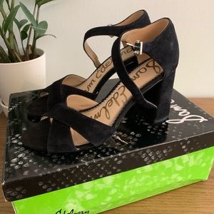 Sam Edelman Orlane Black Block Heel Sandal Size 7.5